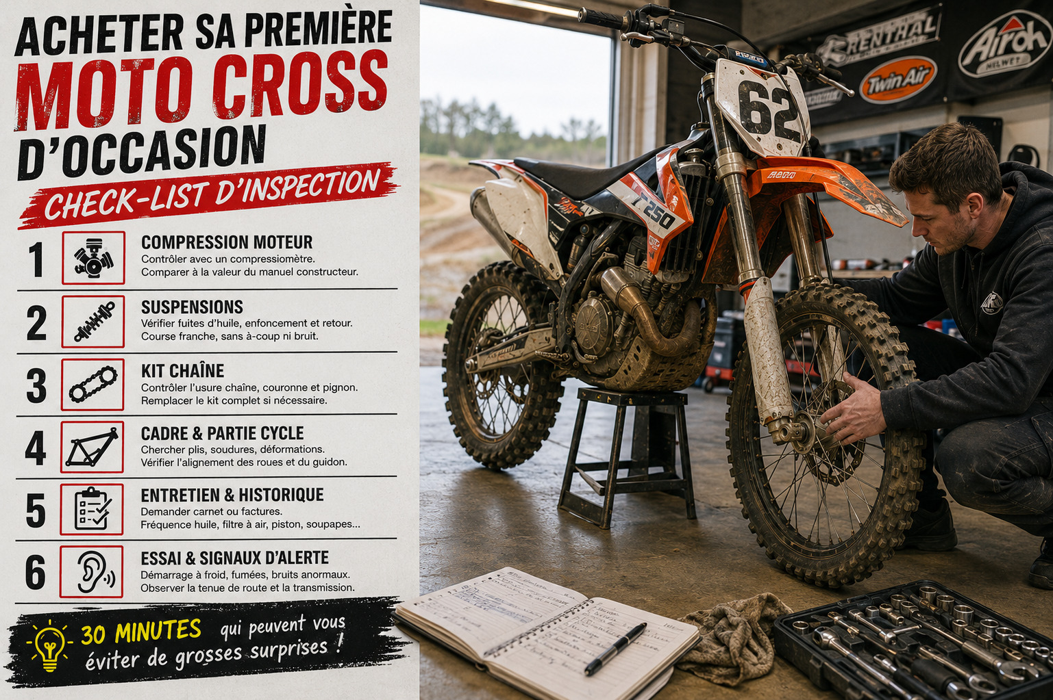 Acheter sa première motocross d'occasion